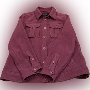 J.Crew Wool Blend Utility Jacket Burgundy Women’s Size Small